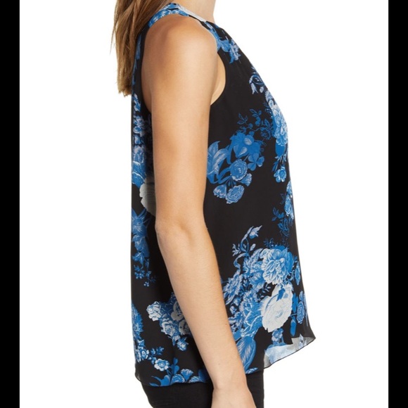 Vince Camuto Rose Sleeveless Chiffon Blouse - Picture 5 of 7